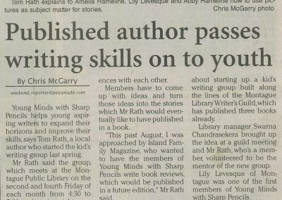 Published author passes writing skills on to youth