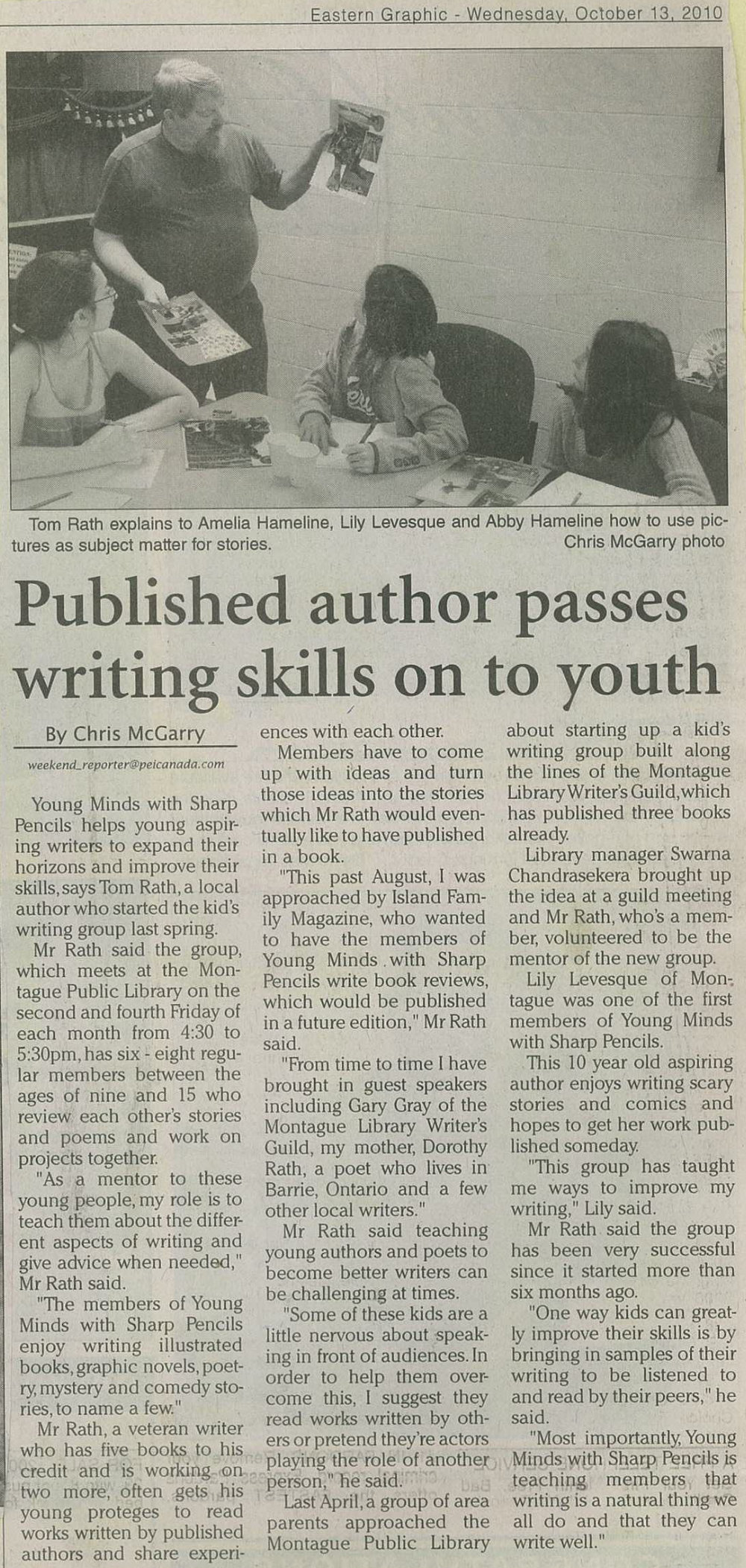 Published author passes writing skills on to youth